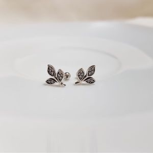 Leaf Earrings Sterling Silver 925
